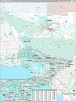 Los Angeles, Ca Carrier Route Wall Map